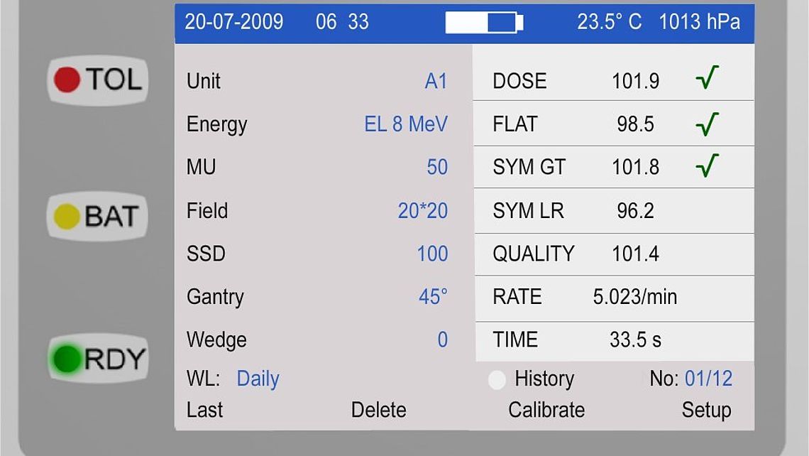 QUICKCHECK webline Constancy Test Device - Immediate, real -time feedback on measurement results via large TFT display with LED status indicators