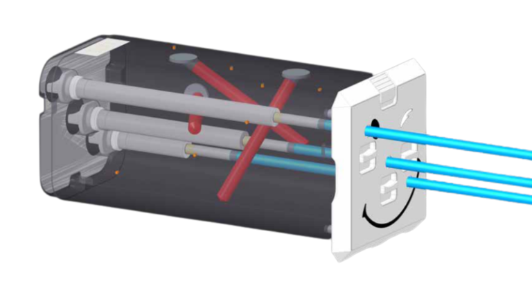 Set for comprehensive testing of multiple metastases treatments with one isocenter and use of head shells RUBY head phantom.